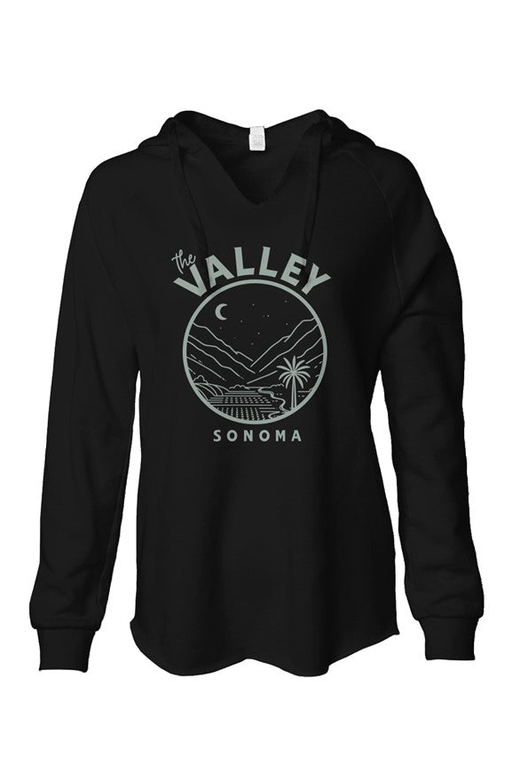 Womens Lightweight  Wash Hoodie with Sonoma Valley