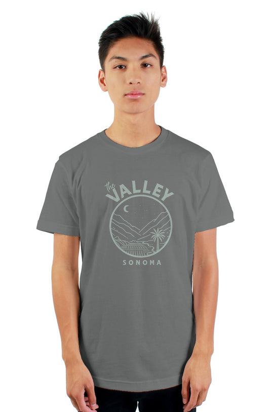 100% Cotton Gray mens t shirt Sonoma Valley