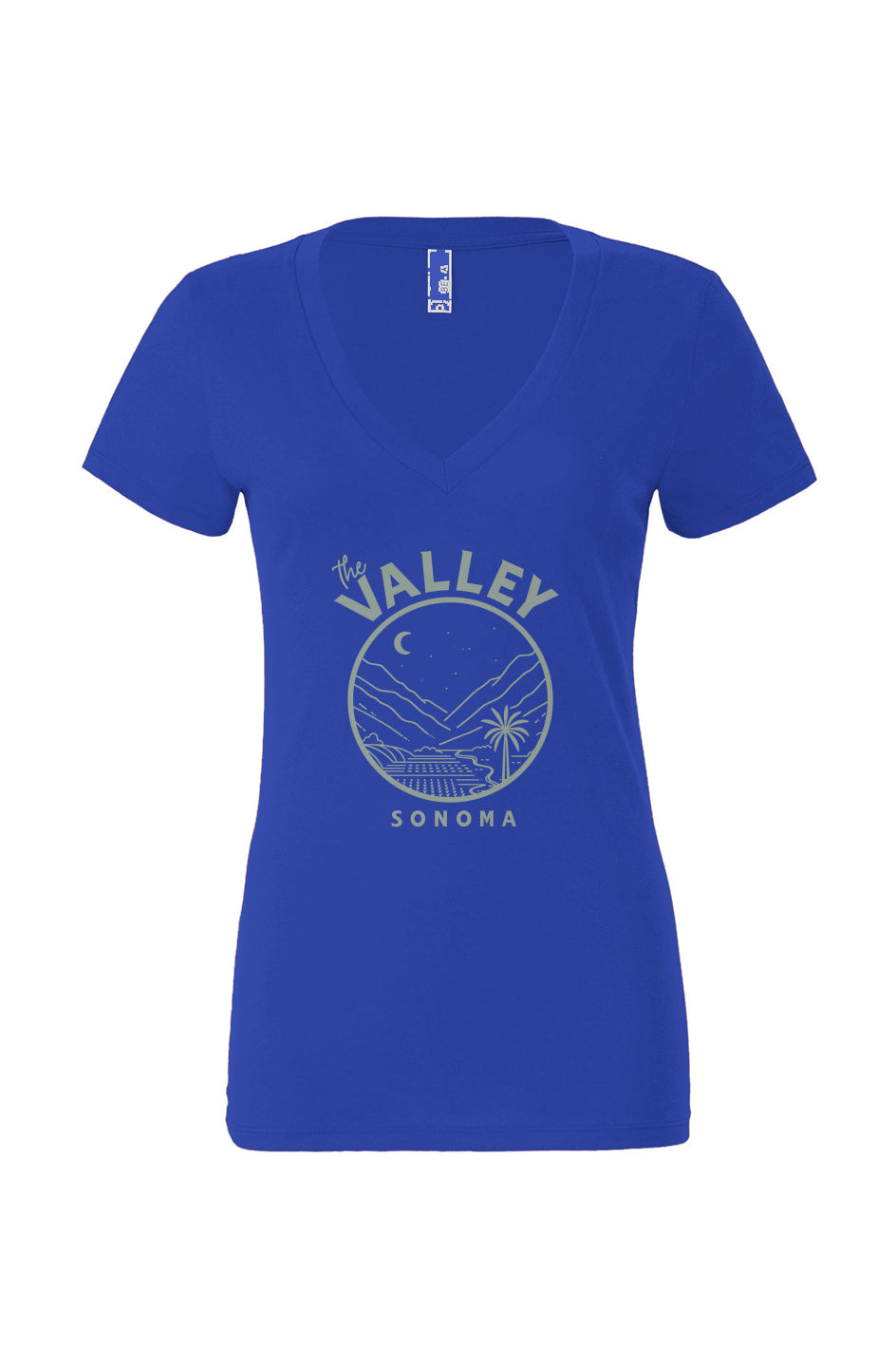 Sonoma Women’s Jersey Deep V-Neck Tee in Blue